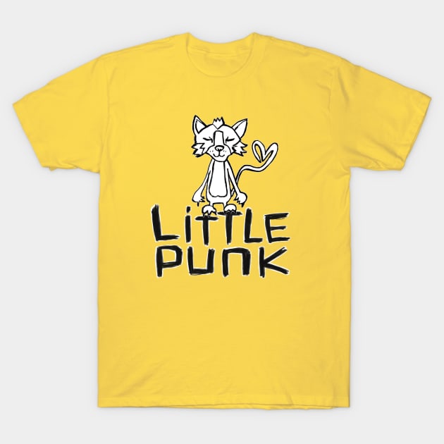 Little Punk Cat for little punk T-Shirt by badlydrawnbabe